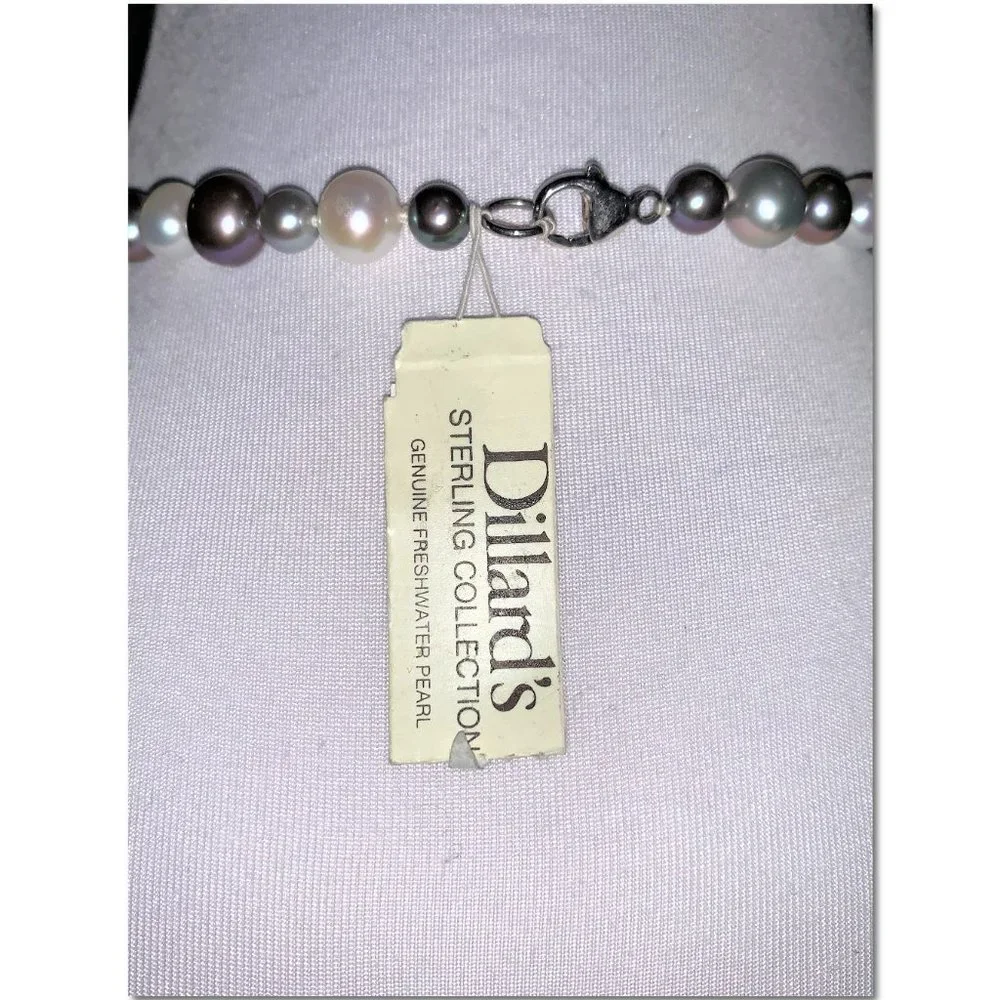 Dillard's Sterling Collection Long Pearl Necklace Tag Attached